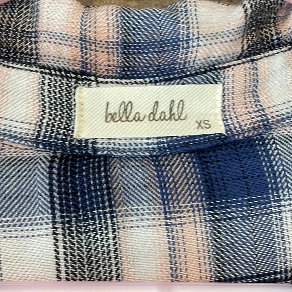 Women’s Bella Dahl Plaid Long Sleeve Button Down Blouse. Size XS - Picture 3 of 5